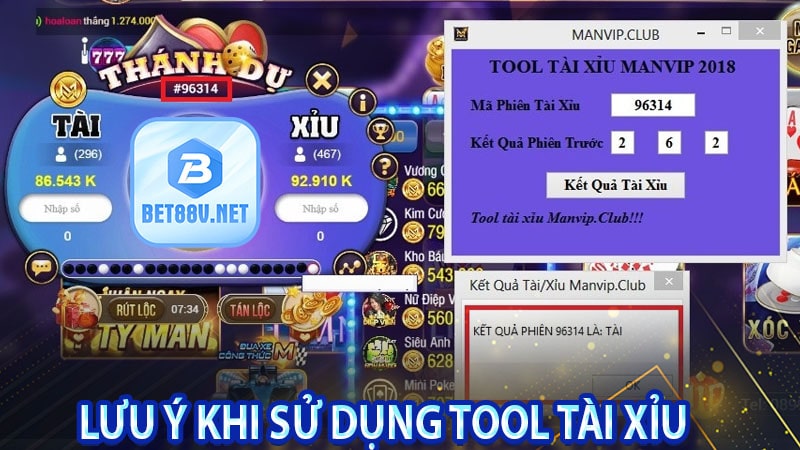 Những vẫn đề bet thủ cần lưu ý khi sử dụng tool tài xỉu 